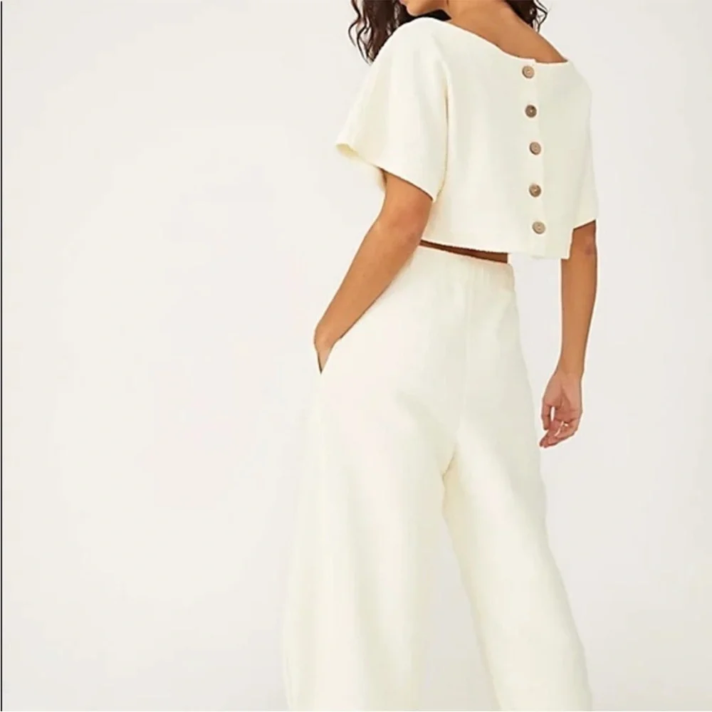 NWT Set  Free People x Revolve Changing Tides crop top and pants 2 piece set